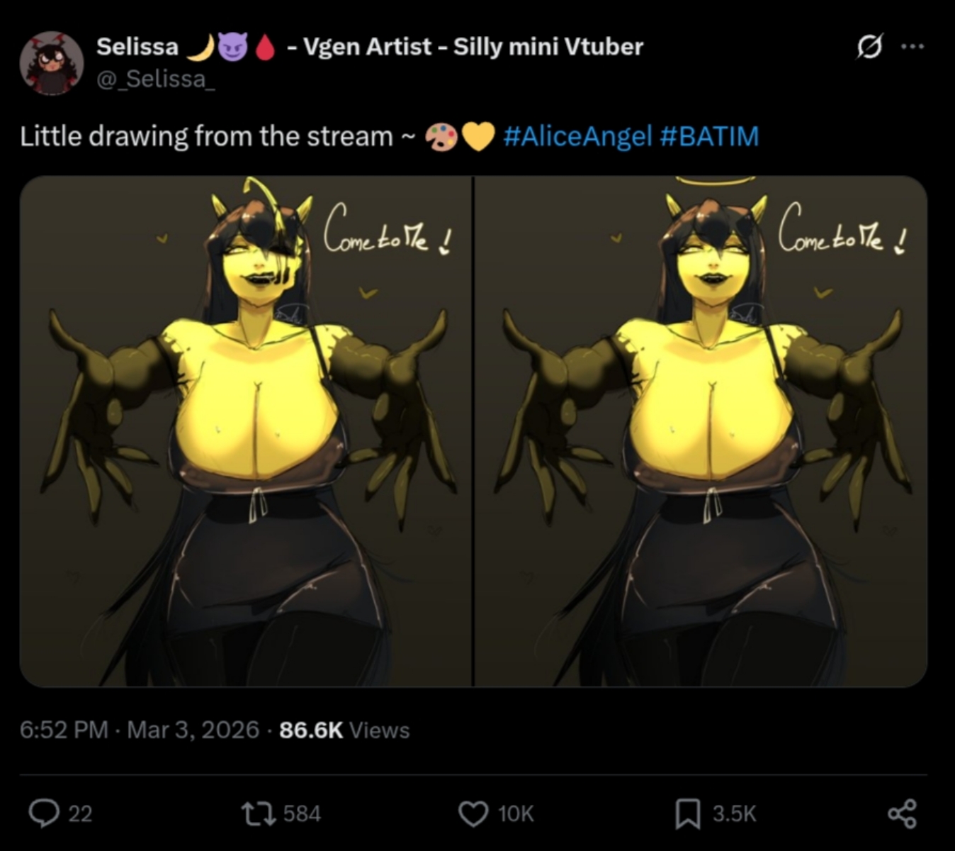 Freaky Alice Angel by Selissa Blank Meme Template