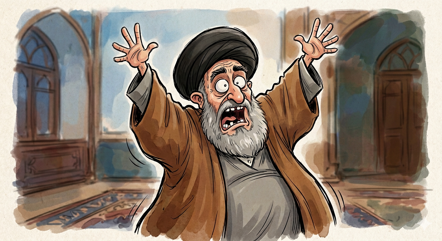 Ayatollah panicking Blank Meme Template