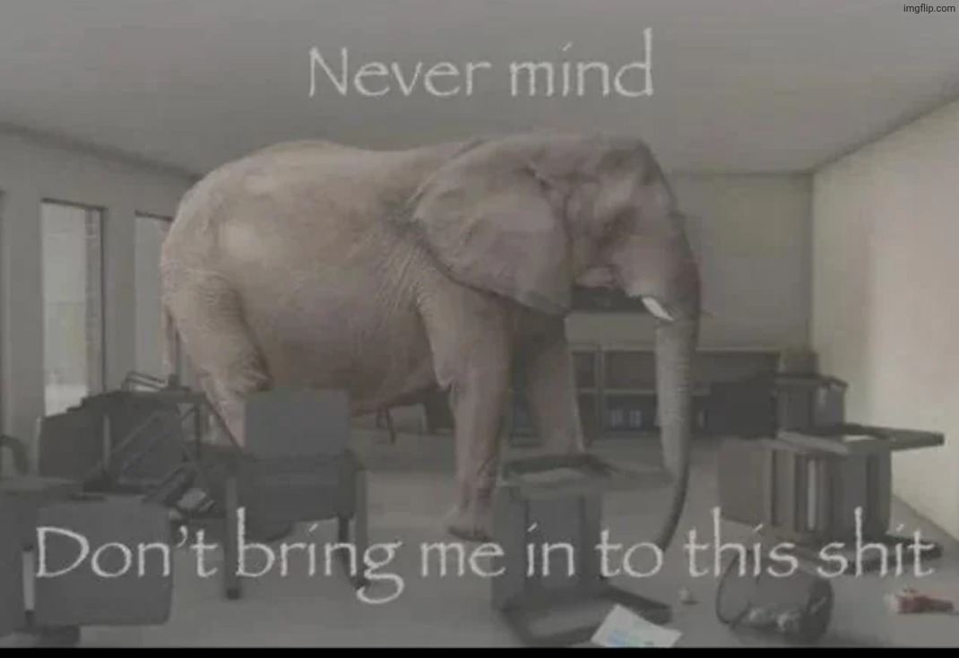 Nevermind don't bring me into this shit | image tagged in nevermind don't bring me into this shit | made w/ Imgflip meme maker