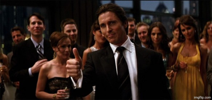 Christian Bale Thumbs Up | image tagged in christian bale thumbs up | made w/ Imgflip meme maker