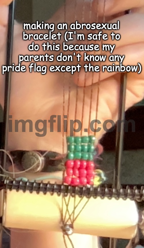 how my dumb ahh feels using a giant watermark: | making an abrosexual bracelet (I'm safe to do this because my parents don't know any pride flag except the rainbow) | image tagged in you have been eternally cursed for reading the tags | made w/ Imgflip meme maker