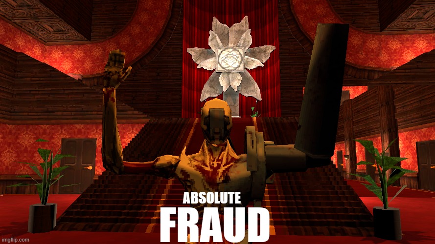 ABSOLUTE FRAUD | ABSOLUTE; FRAUD | image tagged in absolute cinema,cinema | made w/ Imgflip meme maker