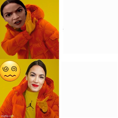 Aoc before and after Blank Meme Template