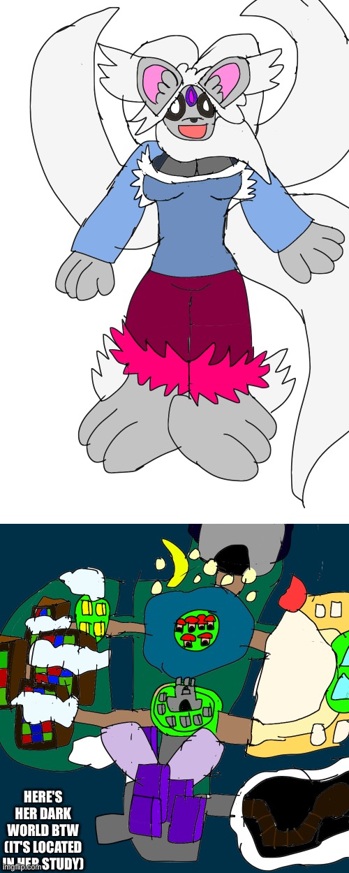 Mincy's back!!!!! | HERE'S HER DARK WORLD BTW (IT'S LOCATED IN HER STUDY) | made w/ Imgflip meme maker