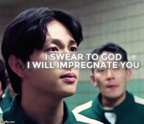 I swear to god I will impregnate you | image tagged in i swear to god i will impregnate you | made w/ Imgflip meme maker