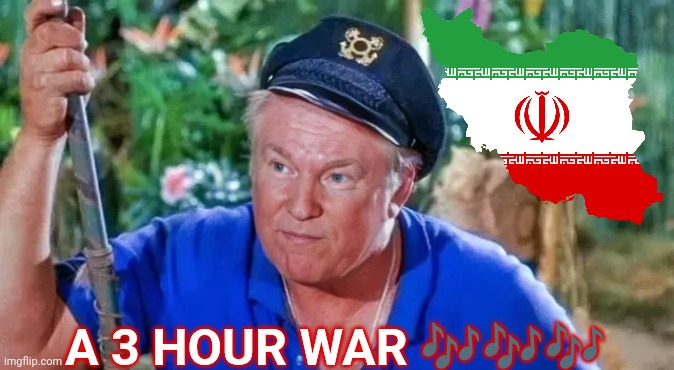 Ground Troops? | A 3 HOUR WAR 🎶🎶🎶 | image tagged in donald trump as skipper gilligan island,gilligan's island,war,president trump,face swap,donald trump | made w/ Imgflip meme maker