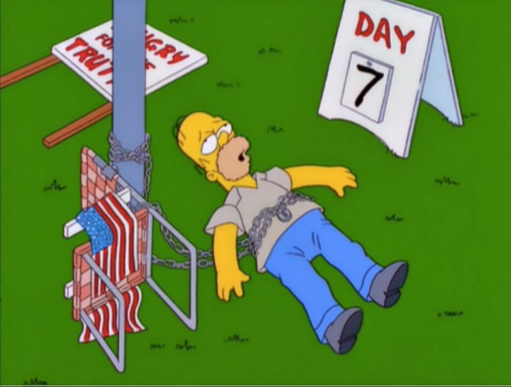 Simpsons Hunger Strike Blank Meme Template