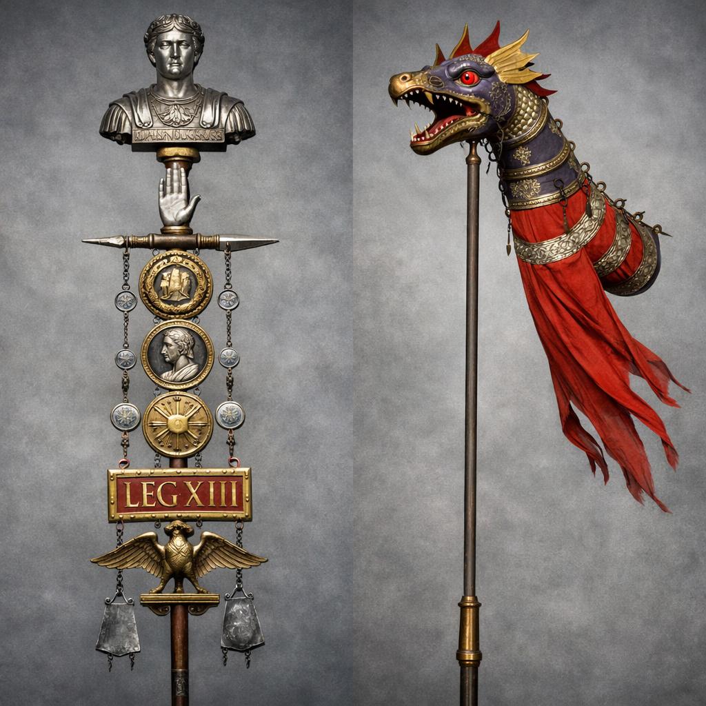 C. The Signum (Century/Maniple Standard) -A pole topped with a h Blank Meme Template