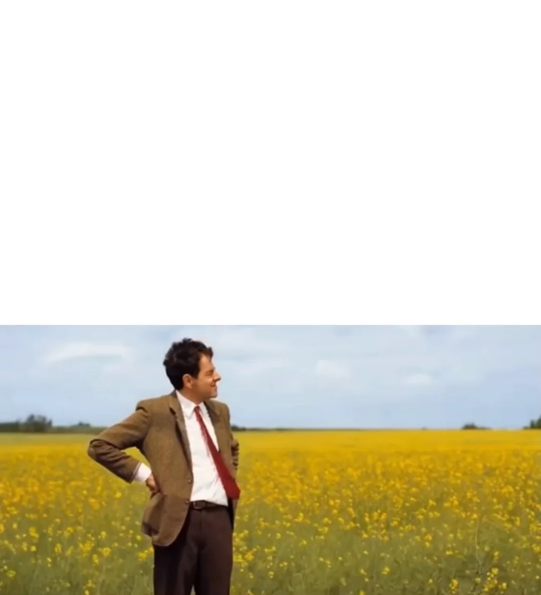 Mr bean waiting Blank Meme Template