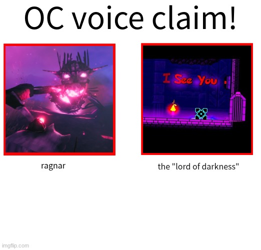 i think he was just the cursed thorn but whatever | ragnar; the "lord of darkness" | image tagged in rose/bee's oc voice claim challenge | made w/ Imgflip meme maker