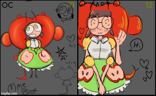 someone drew my oc on magma and its so cute ^^ | made w/ Imgflip meme maker