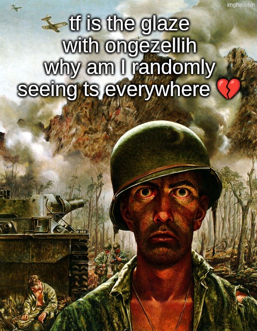 ts not tuff | tf is the glaze with ongezellih why am I randomly seeing ts everywhere 💔 | image tagged in thousand yard stare | made w/ Imgflip meme maker