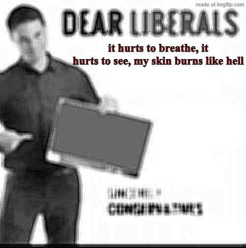 dammit, the new dragnoc fucked with the image (lore) | it hurts to breathe, it hurts to see, my skin burns like hell | image tagged in ben shapiro dear liberals | made w/ Imgflip meme maker