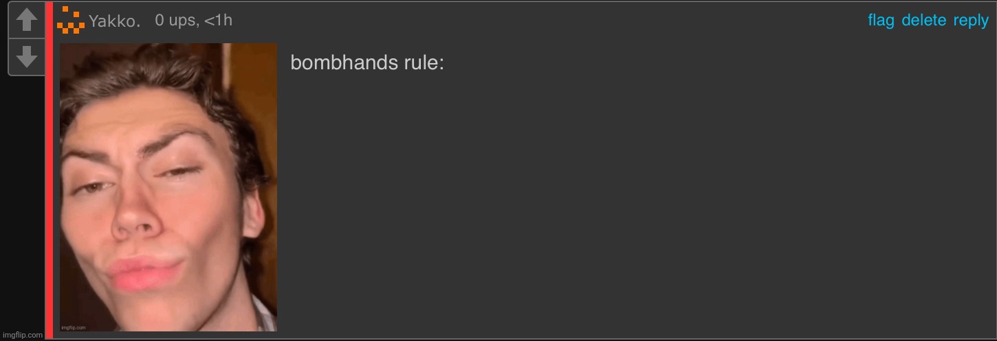 bombhands rule | image tagged in bombhands rule | made w/ Imgflip meme maker