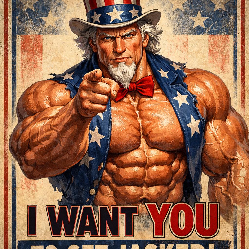 Uncle Sam mogged you Blank Meme Template