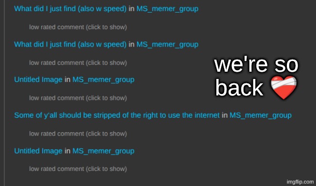 we're so back ❤‍🩹 | made w/ Imgflip meme maker