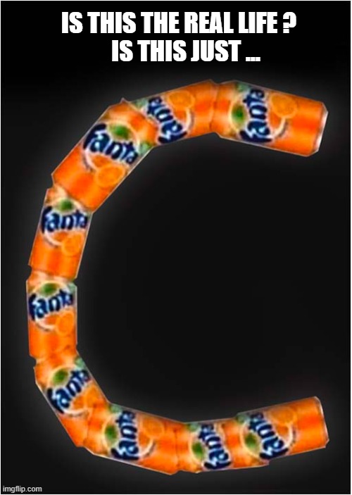 If You Know, You Know ... | IS THIS THE REAL LIFE ?
   IS THIS JUST ... | image tagged in song lyrics,fanta | made w/ Imgflip meme maker