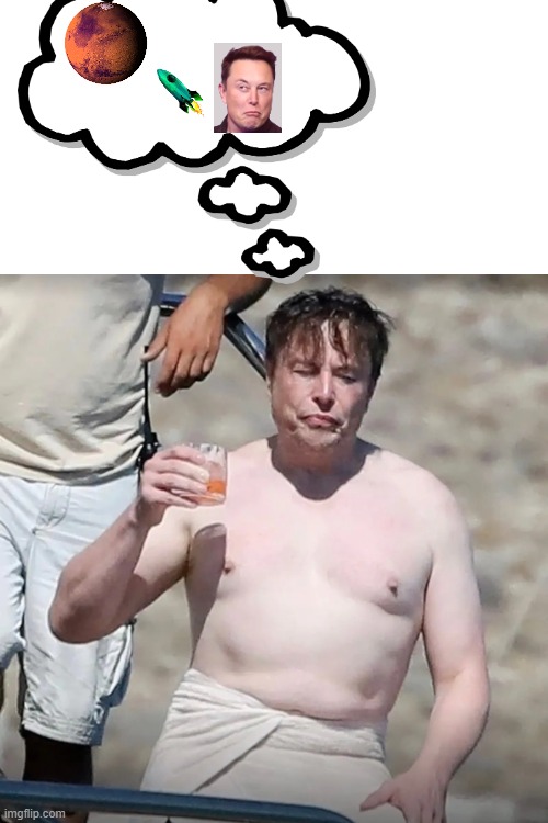 Elon Musk, drunk | image tagged in elon musk drunk,elon musk,mars | made w/ Imgflip meme maker