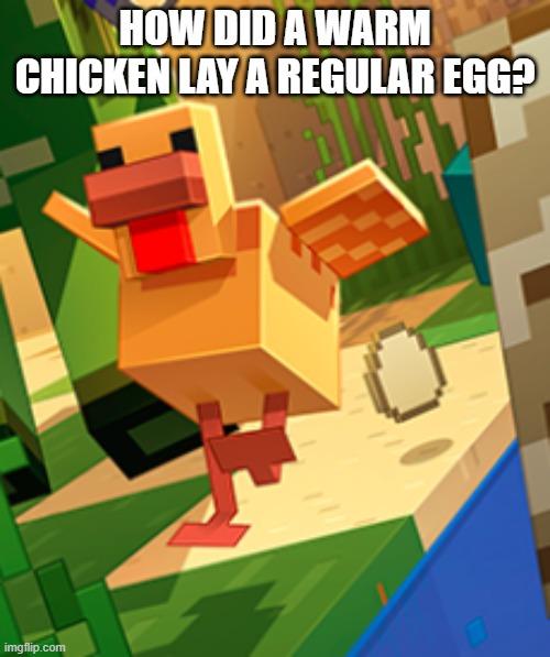 HOW DID A WARM CHICKEN LAY A REGULAR EGG? | made w/ Imgflip meme maker