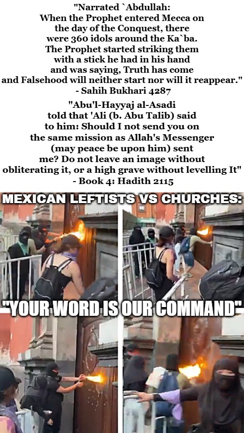 The Ka'ba was shared by many religions at that time | image tagged in islam,leftists,politics | made w/ Imgflip meme maker