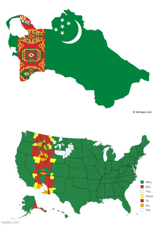 image tagged in turkmenistan flag map | made w/ Imgflip meme maker