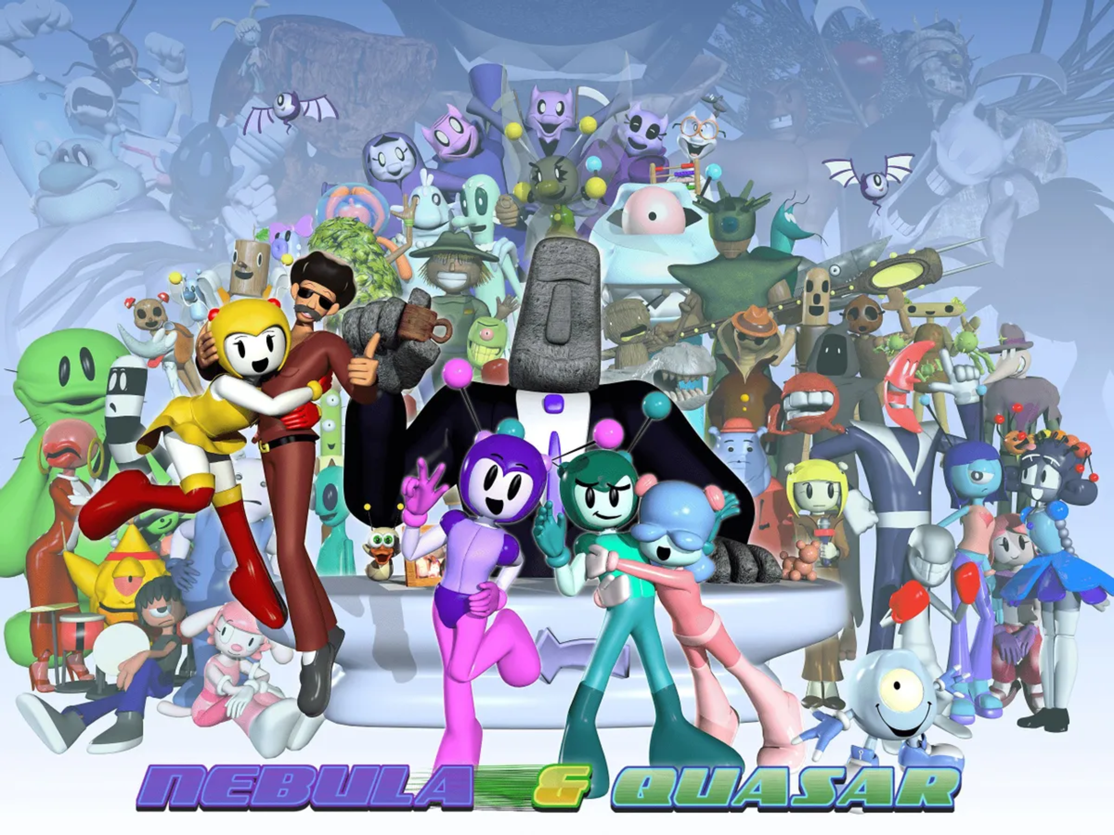 Nebula and Quasar Poster Blank Meme Template