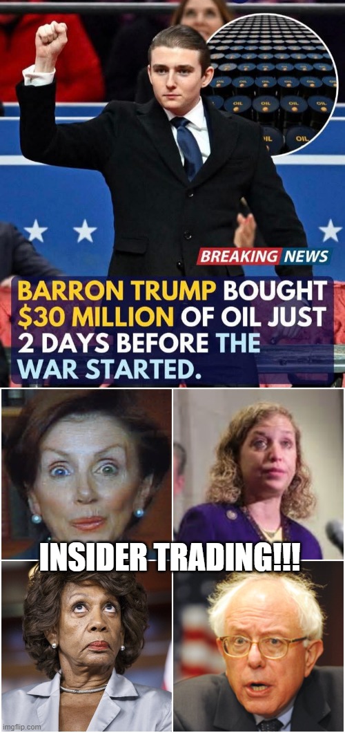 Wonder How Long This Will Take | INSIDER TRADING!!! | image tagged in crazy democrats | made w/ Imgflip meme maker