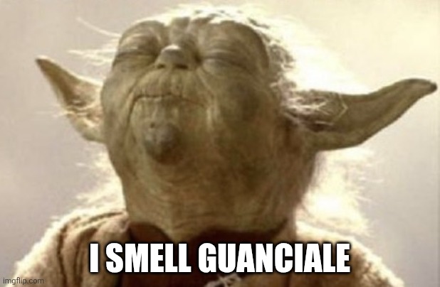 Guanciale | I SMELL GUANCIALE | image tagged in yoda sniff,guanciale,italian,cooking,food | made w/ Imgflip meme maker