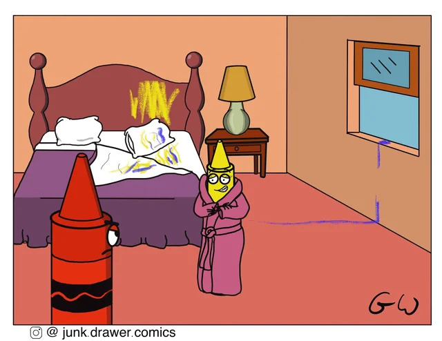 Crayon Cheating Blank Meme Template