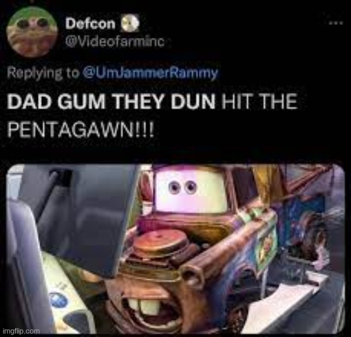 mater my beloved | image tagged in they hit the pentagon | made w/ Imgflip meme maker