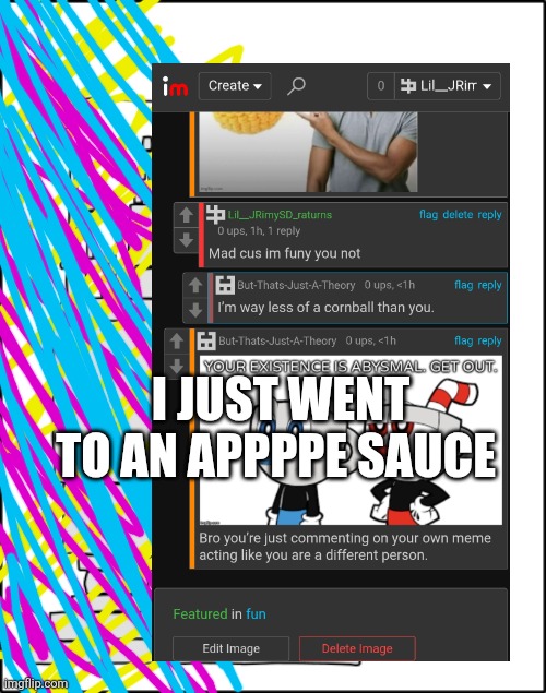 Easy | I JUST WENT TO AN APPPPE SAUCE | image tagged in stacked blocks | made w/ Imgflip meme maker