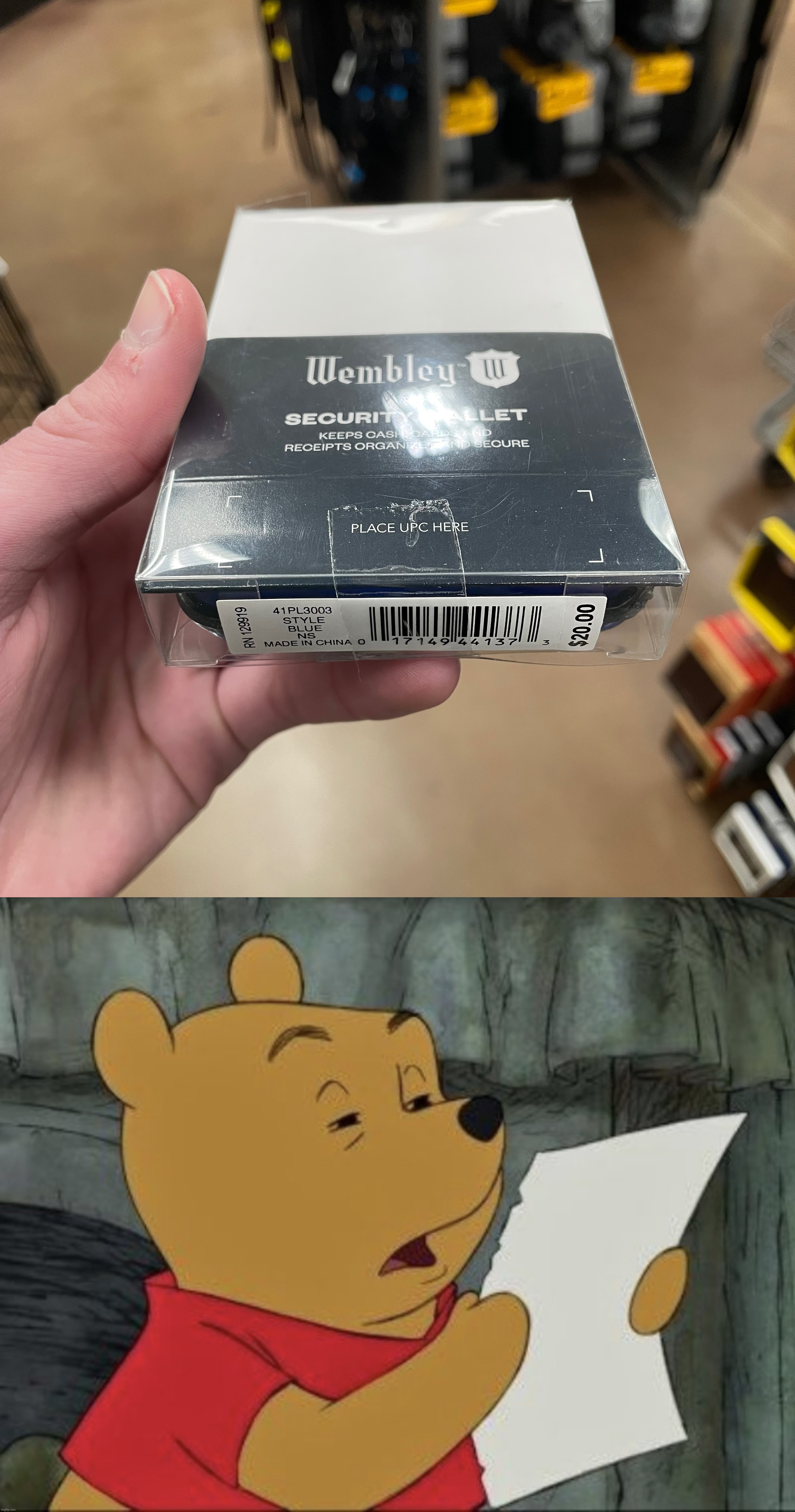 No, place it HERE! | image tagged in pooh squinting at paper,you had one job,misplaced | made w/ Imgflip meme maker