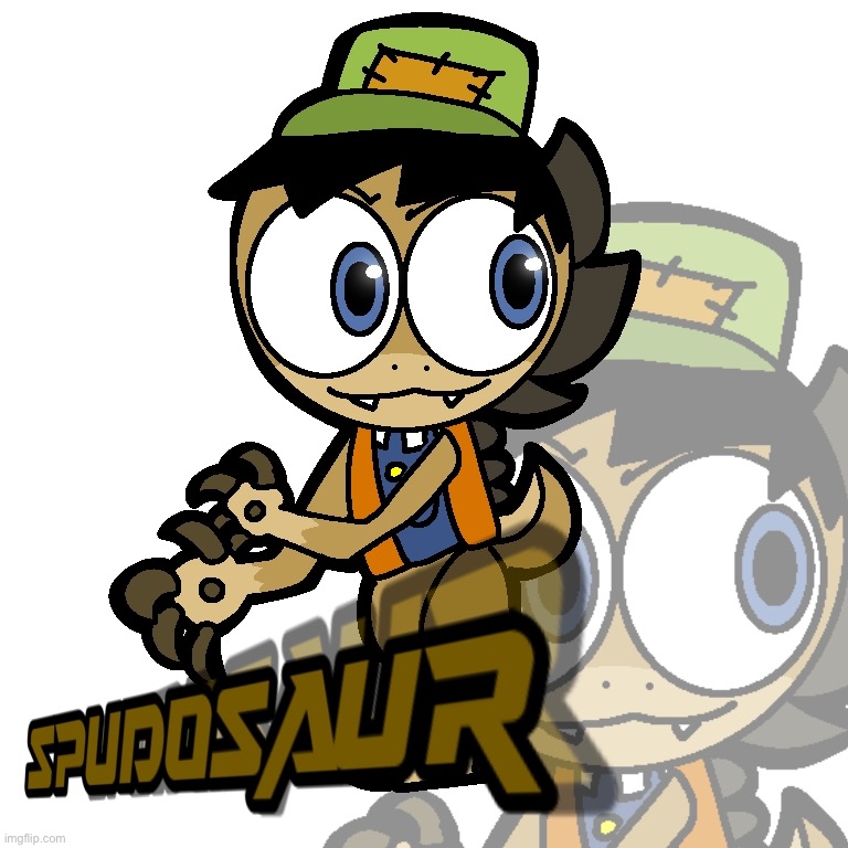 I just drew my 100th oc, Spudosaur, it’s Yuk mixed with a Dinosaur | image tagged in art | made w/ Imgflip meme maker