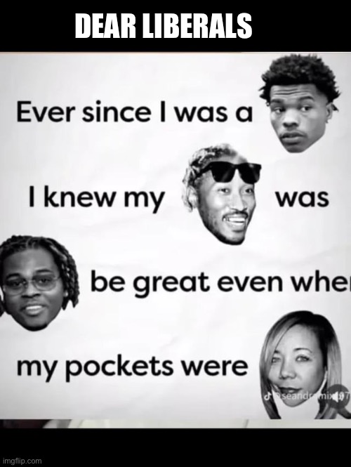 DEAR LIBERALS | image tagged in memes,lol | made w/ Imgflip meme maker