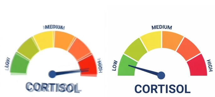 high vs low cortisol Blank Meme Template
