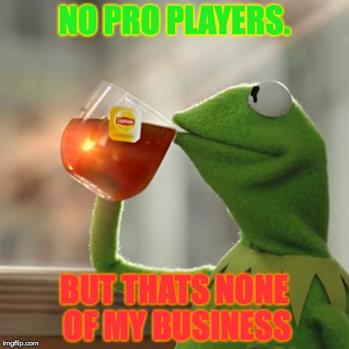 But That's None Of My Business Meme | NO PRO PLAYERS. BUT THATS NONE OF MY BUSINESS | image tagged in memes,but thats none of my business,kermit the frog | made w/ Imgflip meme maker