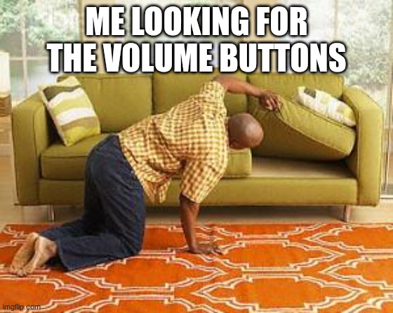 searching  | ME LOOKING FOR THE VOLUME BUTTONS | image tagged in searching | made w/ Imgflip meme maker