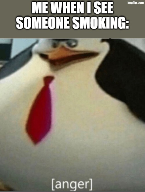 [anger] | ME WHEN I SEE SOMEONE SMOKING: | image tagged in anger | made w/ Imgflip meme maker