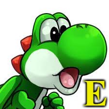 E | E | image tagged in yoshi pog,memes,yoshi,pog,dinosaur,yellow | made w/ Imgflip meme maker