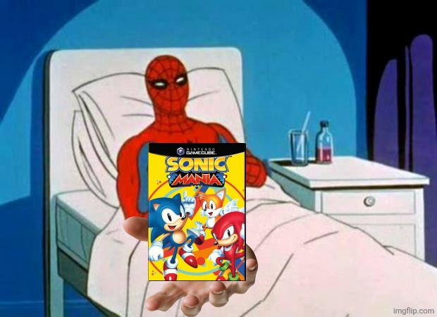 Dreamt my uncle was spiderman and he gives me a nonexisent gamecube port of sonic mania as his dying gift | image tagged in gave me cancer | made w/ Imgflip meme maker