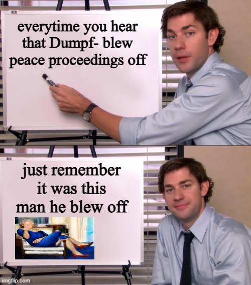 Bubba dumpf | everytime you hear that Dumpf- blew peace proceedings off; just remember it was this man he blew off | image tagged in globalist tool,oops wwiii | made w/ Imgflip meme maker