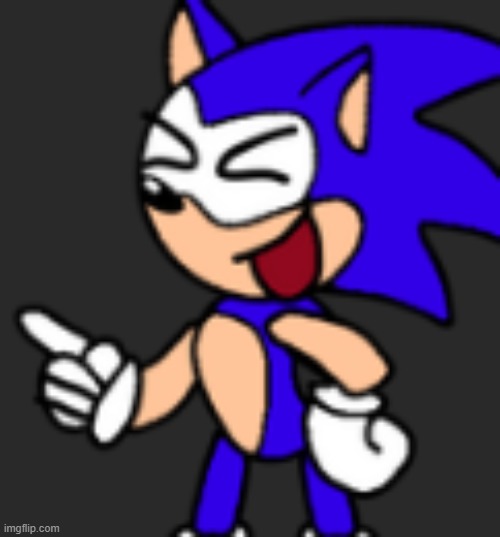 PAPER SONIC: Laughing (by steelysonicparrot: | image tagged in sonic the hedgehog | made w/ Imgflip meme maker