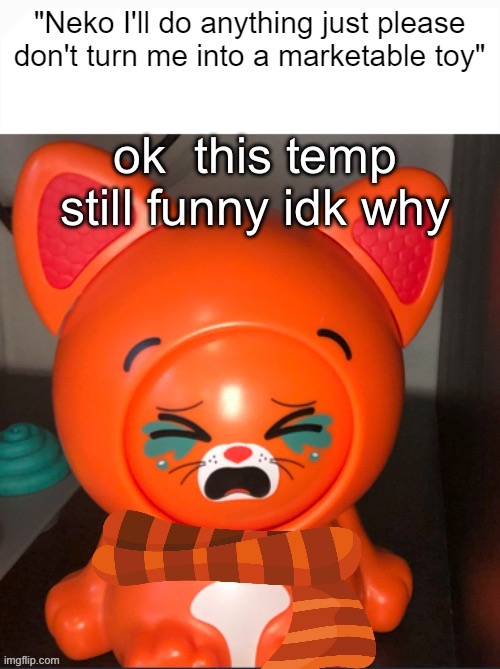 Neko I'll do anything just please don't turn me into a toy | ok  this temp still funny idk why | image tagged in neko i'll do anything just please don't turn me into a toy | made w/ Imgflip meme maker