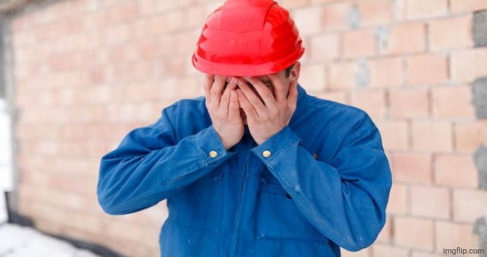 image tagged in contractor double facepalm | made w/ Imgflip meme maker