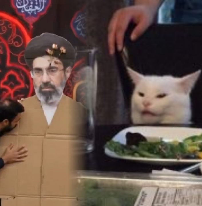 Iranian cardboard cutout and Smudge Blank Meme Template