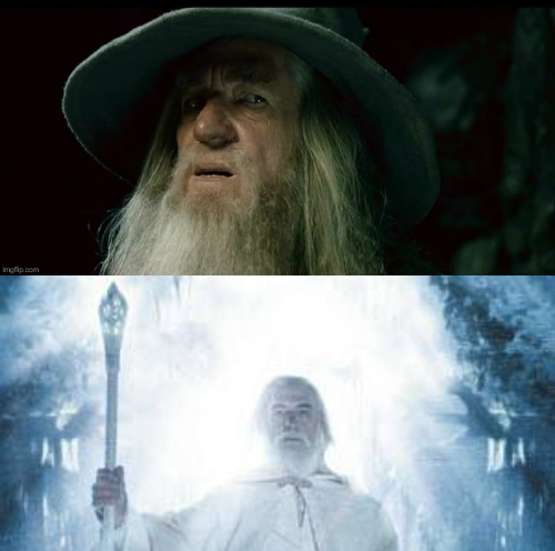 Gandalf the Grey Gandalf the White Blank Meme Template