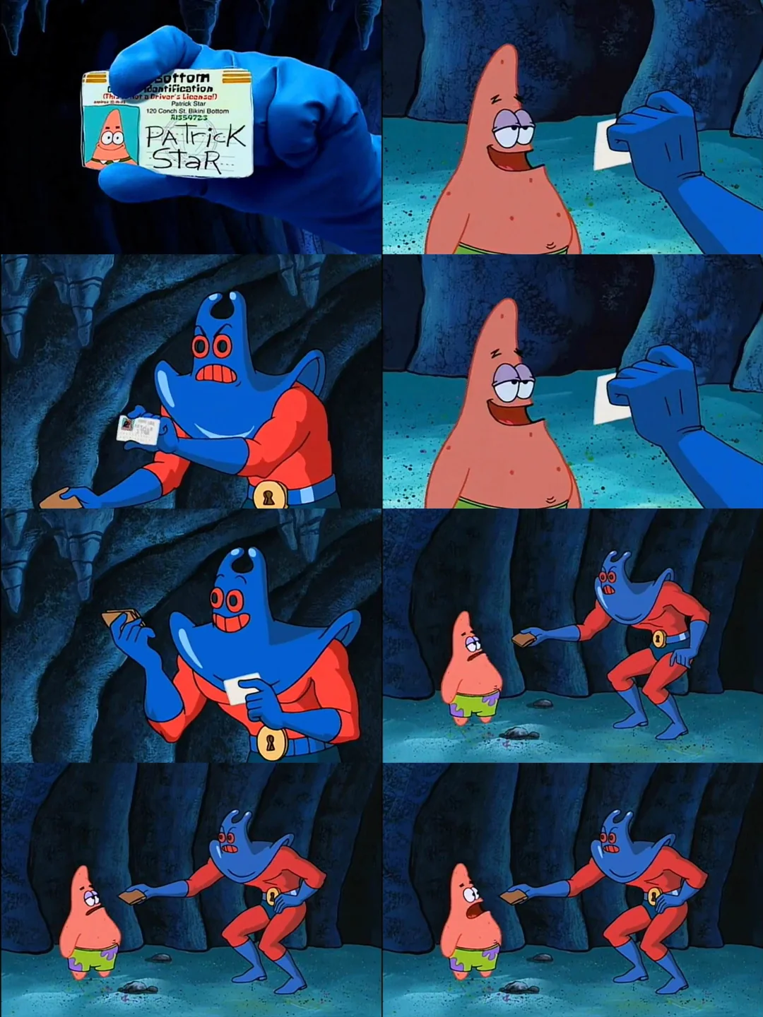 Patrick Star Man Ray HQ Blank Meme Template