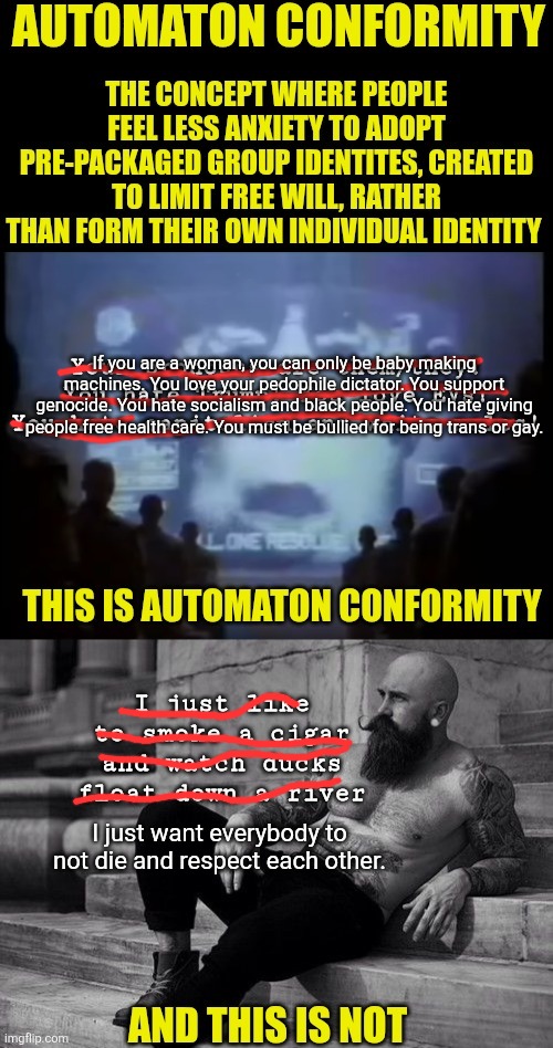 If you are a woman, you can only be baby making machines. You love your pedophile dictator. You support genocide. You hate socialism and bla | made w/ Imgflip meme maker