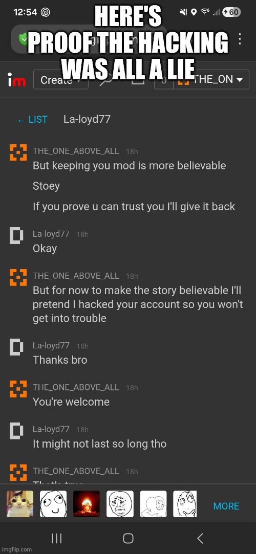 HERE'S PROOF THE HACKING WAS ALL A LIE | made w/ Imgflip meme maker
