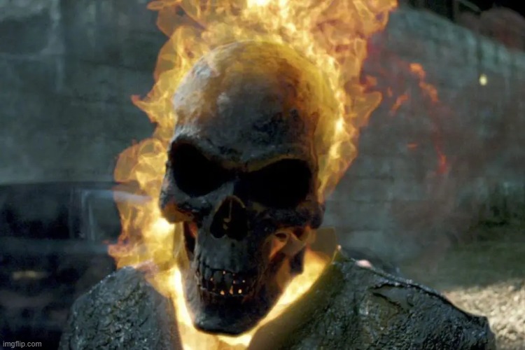 The Ghost Rider template | image tagged in the ghost rider template | made w/ Imgflip meme maker